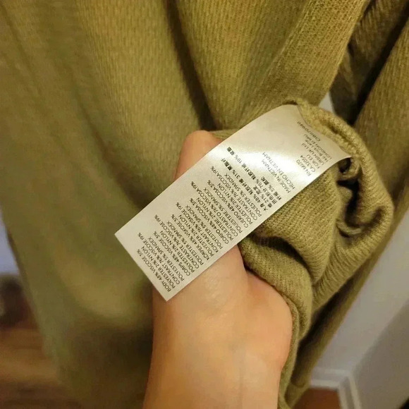 Free People Snowy Thermal Sunstone Green Yellow size S Long Sleeve Split Hem S - Picture 7 of 8